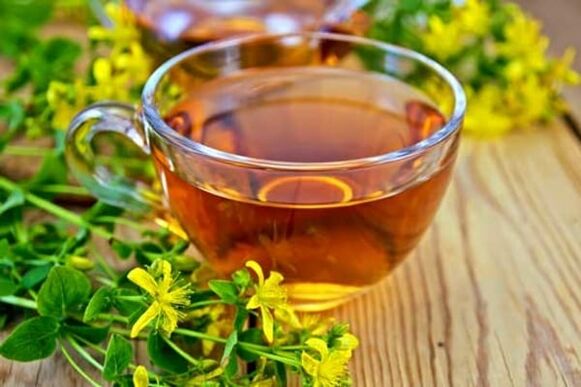 An infusion based on St. John's wort will help get rid of problems with potency