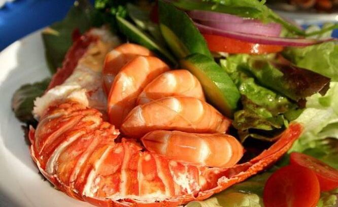 Seafood in the diet of men after 60 years will increase potency